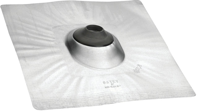 Oatey No-Calk Series 48143 Roof Flashing, 18 in OAL, 18 in OAW, 4 in Pipe, Aluminum