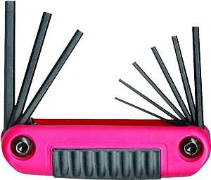 Eklind 25912 Hex Key Set, Includes: 0.05 to 3/16 in Keys, 9-Piece, Steel, Black