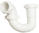 Plumb Pak PP960W S-Trap, 1-1/2 x 1-1/2, 1-1/2 x 1-1/4 in, Slip-Joint x Thread, Plastic, White