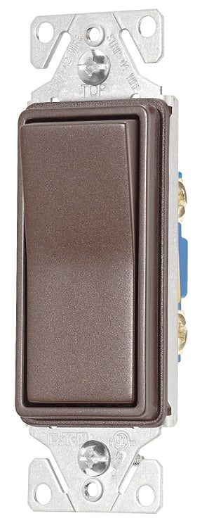 Eaton Wiring Devices 7500 Series 7501RB-K-L Rocker Switch, 15 A, 120/277 V, SPST, Thermoplastic Housing Material