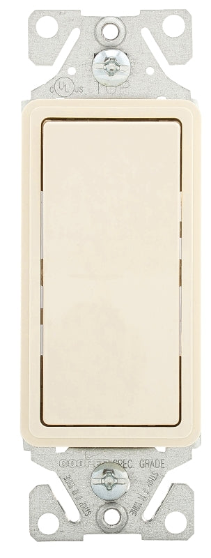 Eaton 7500 Series 7501LA-BOX Rocker Switch, 15 A, 120/277 V, SPST, Lead Wire Terminal, Thermoplastic Housing Material