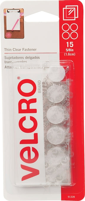 VELCRO Brand 91328 Hook and Loop Fastener, Clear, Pack of 6