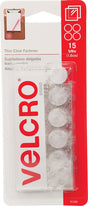 VELCRO Brand 91328 Hook and Loop Fastener, Clear, Pack of 6