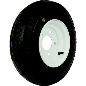 Loadstar Bias Tire and Wheel (Rim) Assembly K353 530-12 5 Hole 6 Ply White, Conventional