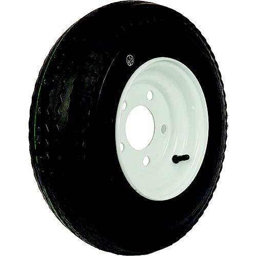 Loadstar Bias Tire and Wheel (Rim) Assembly K353 530-12 5 Hole 6 Ply White, Conventional