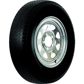 Loadstar Bias Tire and Wheel (Rim) Assembly ST225/75D-15 With Galvanized Spoke Wheel