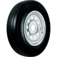 Loadstar Bias Tire and Wheel (Rim) Assembly KR25 ST145/R-12 5-Hole 8 Ply, Silver, Modular