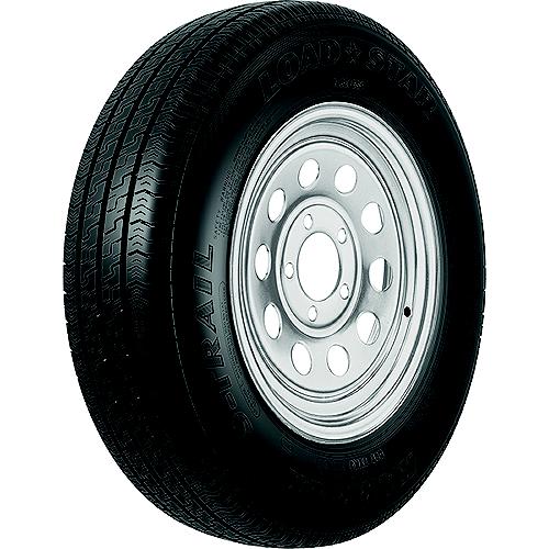 Loadstar Bias Tire and Wheel (Rim) Assembly KR25 ST145/R-12 5-Hole 8 Ply, Silver, Modular