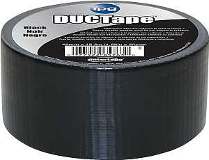 IPG 6720BLK All-Purpose Duct Tape, 20 yd L, 1.88 in W, Polyethylene-Coated Cloth Backing, Black