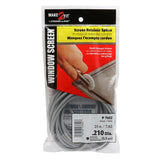 Make-2-Fit P 7642 Screen Retainer Spline, 0.210 in D, 25 ft L, Vinyl, Gray, Round
