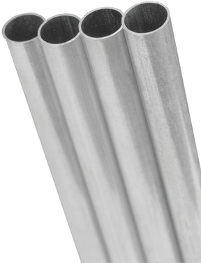 K & S 1112 Decorative Tube, Round, 36 in L, 7/32 in Dia, 0.014 in Wall, Aluminum, Pack of 6