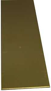 K & S 8242 Decorative Strip, 1 in W, 12 in L, 0.032 in Thick, Brass
