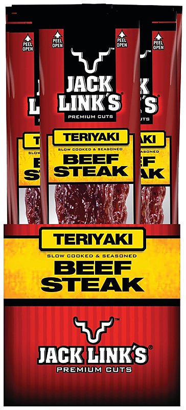 Jack Link's 02030 Snack, Stick, Teriyaki, 1 oz, Bag, Pack of 12