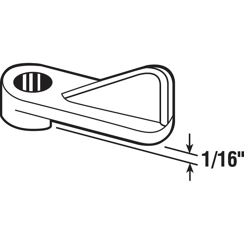 Make-2-Fit PL 7739 Window Screen Clip with Screw, 1/16 in D Dimensions, Plastic, Gray, 12/PK