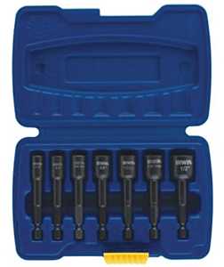 Irwin Hanson POWER-GRIP 394100 Bolt Extractor Set, 7-Piece, HCS, Black Oxide, Specifications: Reverse Spiral Flute