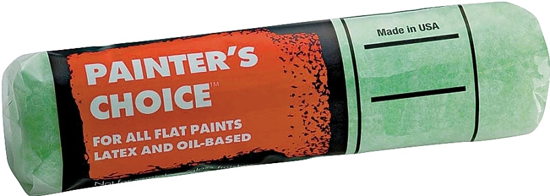 Wooster Painter's Choice R276-9 Roller Cover, 1/2 in Thick Nap, 9 in L, Fabric Cover, Mint Green