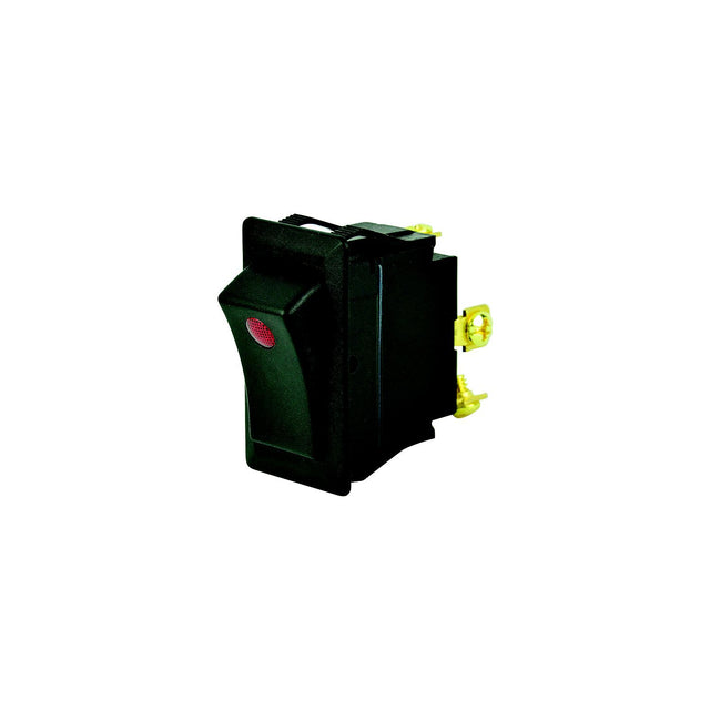 BEP 1001708 Rocker Switch, Off-On, SPST, Screw Terminals, Illuminated Red