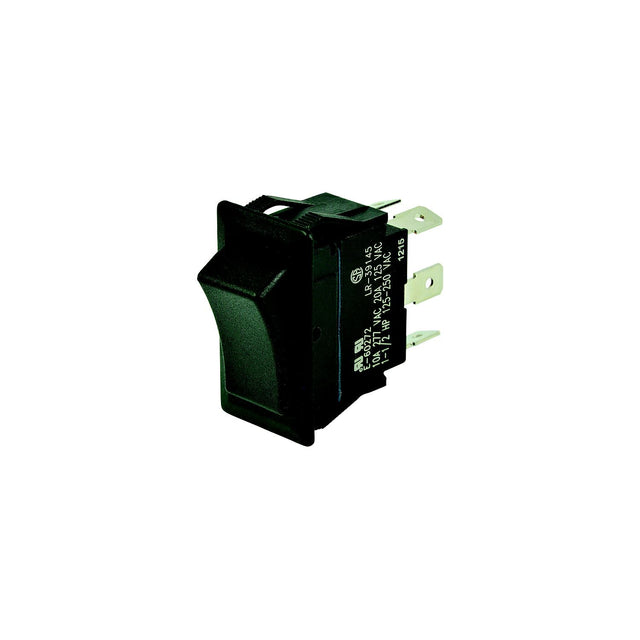 BEP 1001712 Rocker Switch, On-Off-On, DPDT, 1/4" Blade Terminals