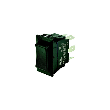BEP 1001713 Rocker Switch, (On)-Off-(On), DPDT, 1/4" Blade Terminals