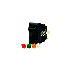 BEP 1001716 Rocker Switch, Off-On, SPST, 1/4" Blade Terminals, Illuminated w/4 Interchangeable Colors