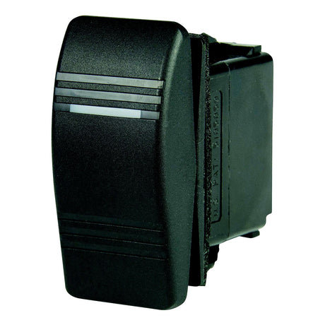 BEP 1001807 Weather Resistant Contura Rocker Switch, On-Off-(On), DPDT, 1/4" Blade Terminals, Illuminated Amber