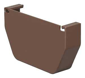 Amerimax T1511 Gutter End Cap, 5 in L, Vinyl, Brown