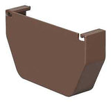 Amerimax T1511 Gutter End Cap, 5 in L, Vinyl, Brown