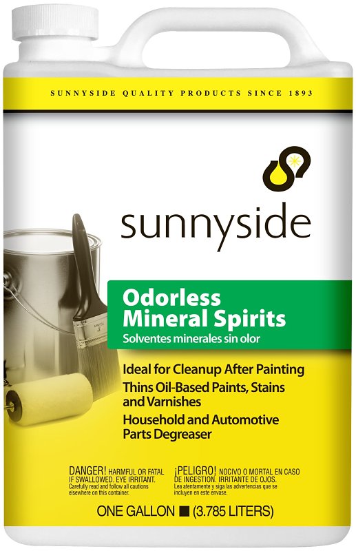 Sunnyside 303G1 Mineral Spirit Thinner, Liquid, Petroleum, Solvent, Clear, 1 gal Can, Pack of 6