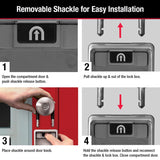 Master Lock 2.88 in. W Metal 4-Digit Combination Lock Box