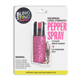 Blingsting Pink Plastic Pepper Spray, Pack of 4