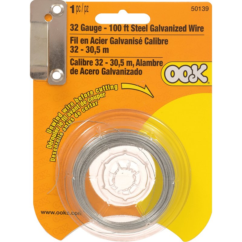 Hillman 50139 Utility Wire, 100 ft L, 32, Galvanized Steel