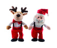 Decoris Red/White Dancing Santa & Reindeer Animated Decor 12.6 in., Pack of 12