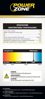 WORK LIGHT PORTABLE LED 1500LM