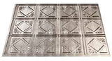 Fasade D6121 Backsplash Panel, 24 in L, 18 in W, Silver, Pack of 5