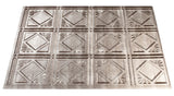 Fasade D6121 Backsplash Panel, 24 in L, 18 in W, Silver, Pack of 5