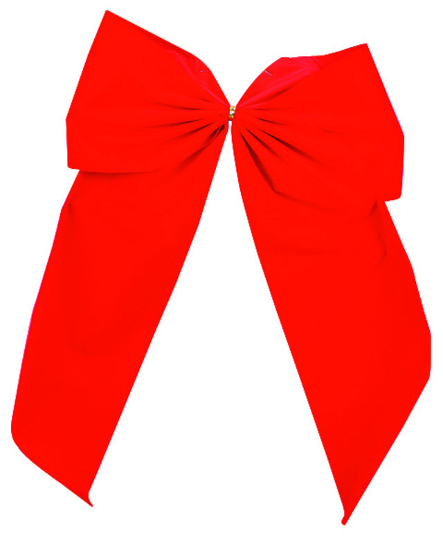 Holiday Trims Red 2 Loop Christmas Bow 15 in., Pack of 12