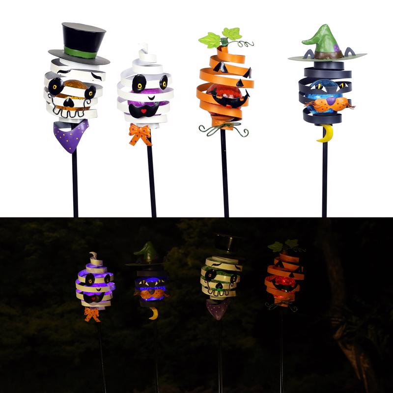 Alpine LED Bouncy Halloween Stake Yard Decor, Pack of 20