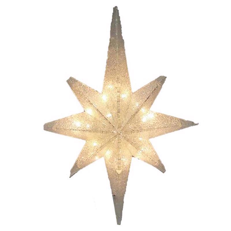Celebrations LED Warm White Star Tree Topper 14 in.