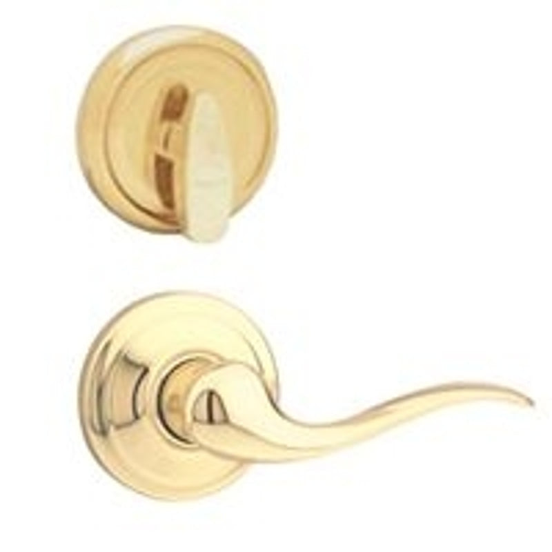 Kwikset 966TNL3RH Handleset Interior Trim, Polished Brass, Right Hand