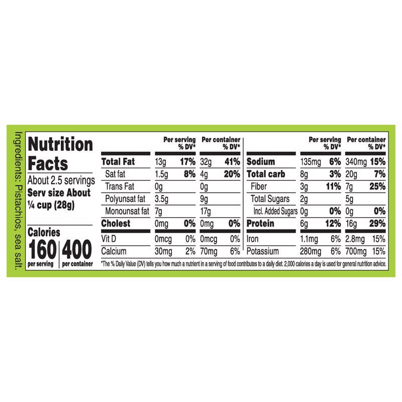 Wonderful No Shell Roasted/Salted Pistachios 2.5 oz Pegged, Pack of 8