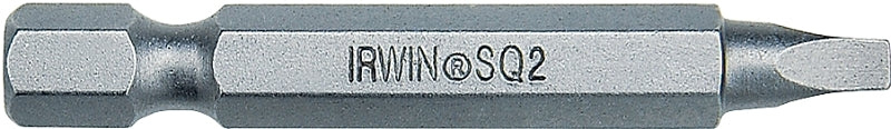 Irwin 93231 Power Bit, #2 Drive, Square Recess Drive, 1/4 in Shank, Hex Shank, 3-1/2 in L, S2 Steel, 10/PK