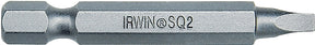 Irwin 93231 Power Bit, #2 Drive, Square Recess Drive, 1/4 in Shank, Hex Shank, 3-1/2 in L, S2 Steel, 10/PK