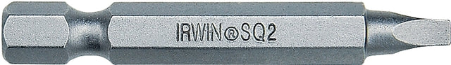Irwin 93231 Power Bit, #2 Drive, Square Recess Drive, 1/4 in Shank, Hex Shank, 3-1/2 in L, S2 Steel, 10/PK