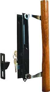 Prime-Line C 1032 Handleset, Aluminum/Wood, For: 1 to 1-1/4 in THK Glass Sliding Doors