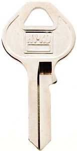 Hy-Ko 11010M10 Key Blank, Brass, Nickel, For: Master Locks and Padlocks, M10 Key Number, Pack of 10