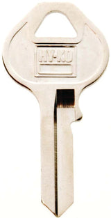 Hy-Ko 11010M10 Key Blank, Brass, Nickel, For: Master Locks and Padlocks, M10 Key Number, Pack of 10