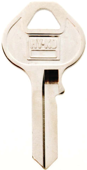 Hy-Ko 11010M10 Key Blank, Brass, Nickel, For: Master Locks and Padlocks, M10 Key Number, Pack of 10