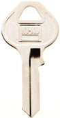 Hy-Ko 11010M10 Key Blank, Brass, Nickel, For: Master Locks and Padlocks, M10 Key Number, Pack of 10