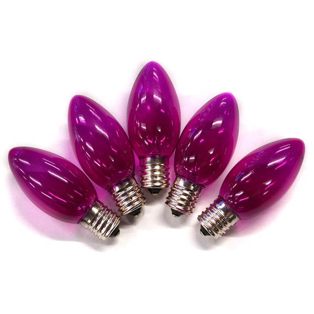 Holiday Bright Lights Incandescent C9 Purple 25 ct Replacement Christmas Light Bulbs 0.08 ft.