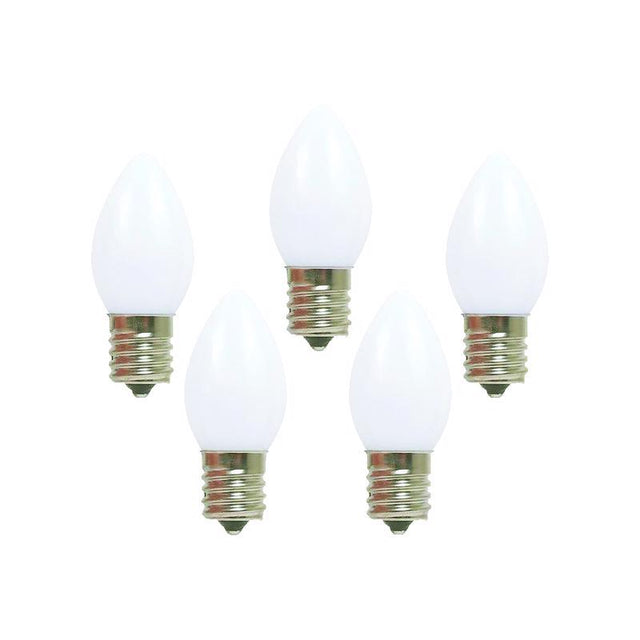 Holiday Bright Lights Incandescent C7 White 25 ct Replacement Christmas Light Bulbs 0.08 ft.